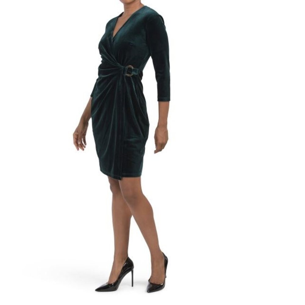 ANNE KLEIN   Wrap Dress With Buckle